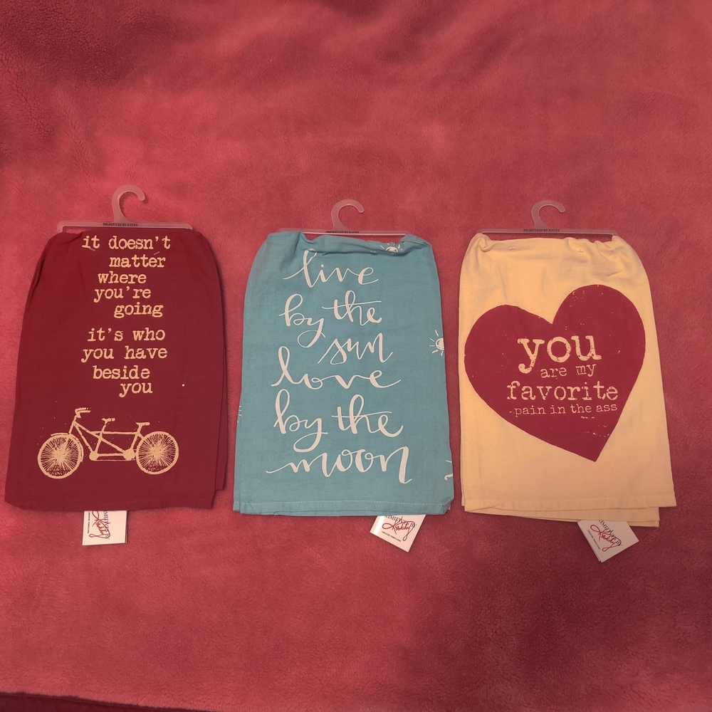 Primitives by Kathy Kitchen Towels set you are my favorite pain in the ass